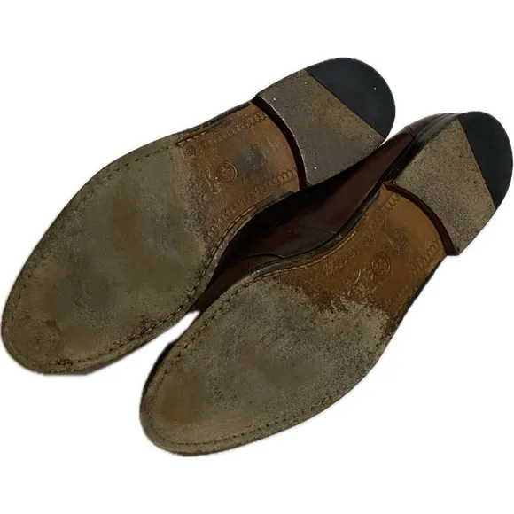 Vintage Vero Cuoio Brown Leather Penny Loafers Made in Spain Men’s 10