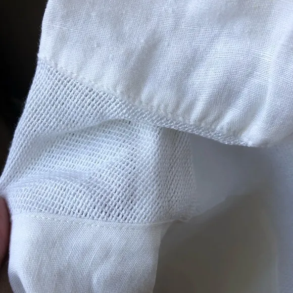 Vintage White Linen Blend Gauze Lagen look Maxi dress