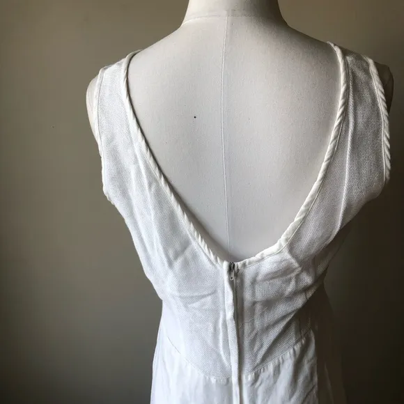 Vintage White Linen Blend Gauze Lagen look Maxi dress