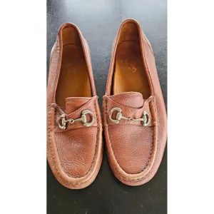 Vintage Whitten's Leather Horsebit Driving Slip On Loafers Men Size 10.5 Brown