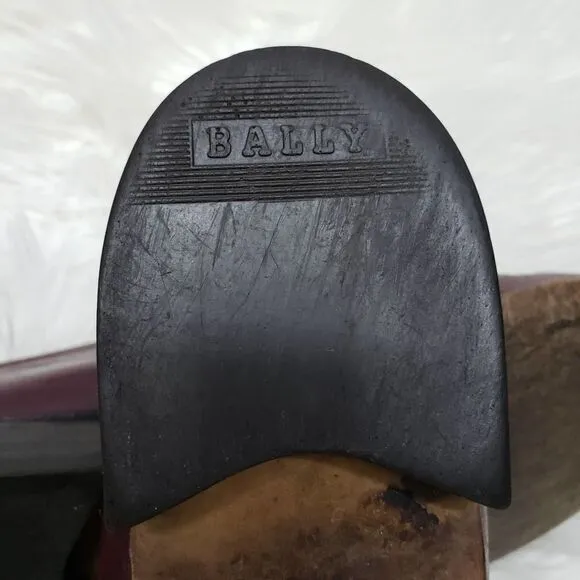 Vintage BALLY of Switzerland Orlando Penny Loafers Leather Slip on Burgundy 7.5