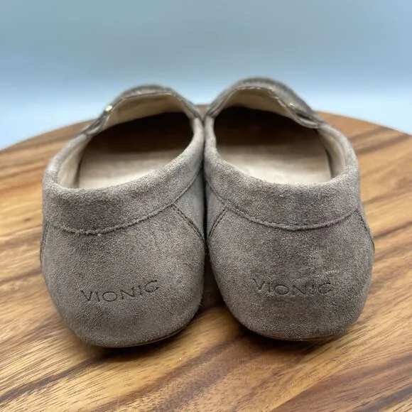 Vionic Hilo Moccasin Womens Size 11 Brown Suede Loafers Driving Comfort Flats