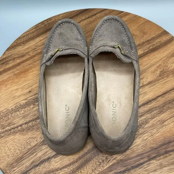 Vionic Hilo Moccasin Womens Size 11 Brown Suede Loafers Driving Comfort Flats