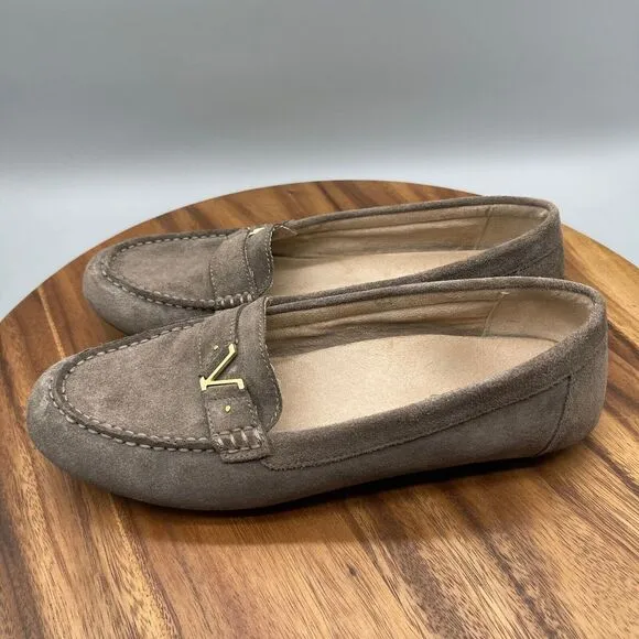 Vionic Hilo Moccasin Womens Size 11 Brown Suede Loafers Driving Comfort Flats