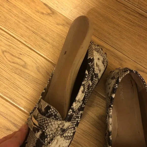 Vionic Honor Ashby Driving Mock snake print Leather slip on Loafers, 10
