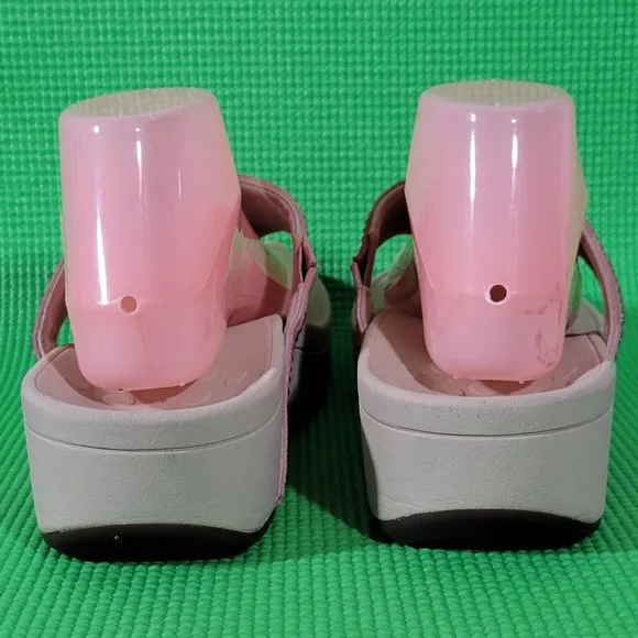 Vionic Naples Pink Rhinestone Wedge Sandals - Women's 11