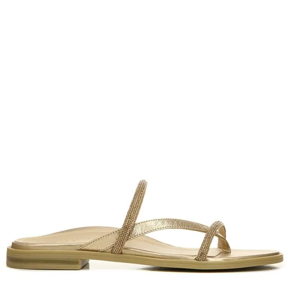 VIONIC PRISM WOMEN'S MINIMALISTIC SLIDE SANDAL GOLD METALLIC - 7 MEDIUM