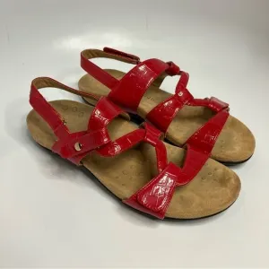 Vionic red patent Leather sandals size 8