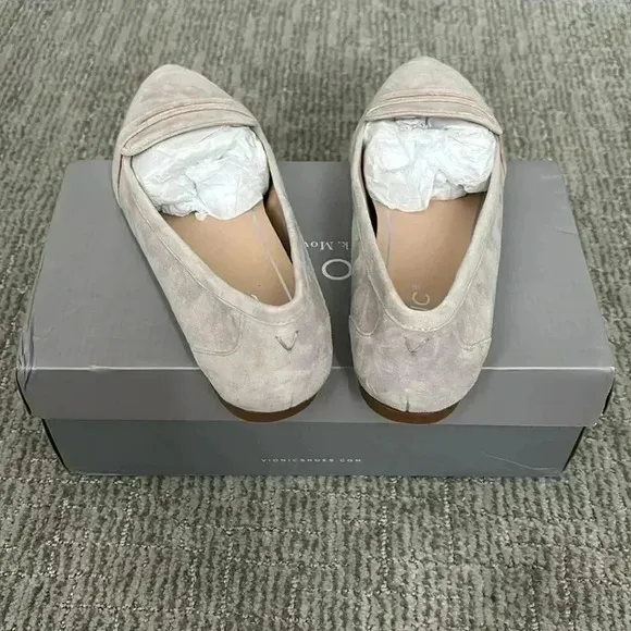 VIONIC Savannah Pink Suede Slip-On Flat Penny Loafers Size 8 Wide and 8.5 Wide