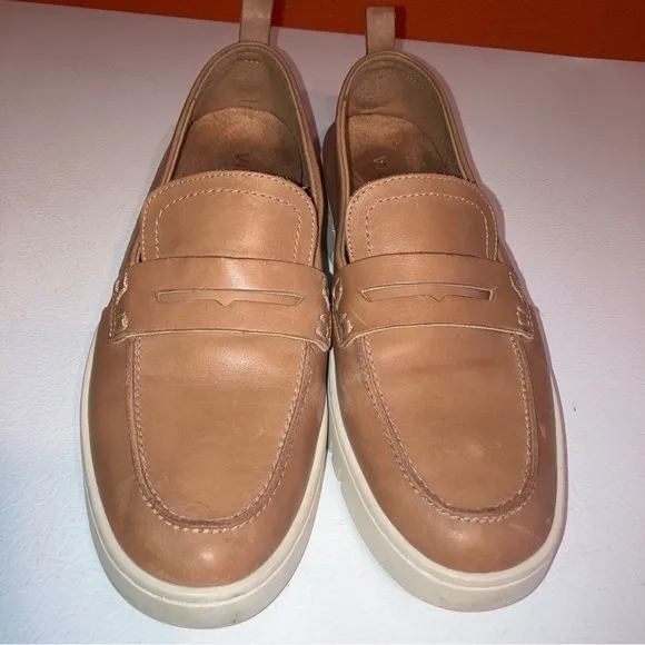 Vionic Tan Slip-On Loafers with Soft Finish and Pull On Tab