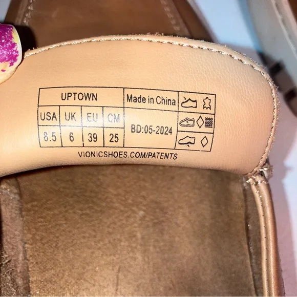 Vionic Tan Slip-On Loafers with Soft Finish and Pull On Tab