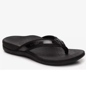 Vionic Tide II Thong Sandals Black Flip Flop Size 8 Tide 2 Orthodic Comfort EU39