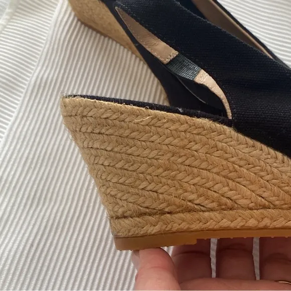 Viscata Barcelona Palomera Canvas Espadrille Wedges In Black size 42 US size 11