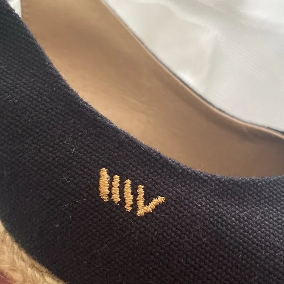 Viscata Barcelona Palomera Canvas Espadrille Wedges In Black size 42 US size 11