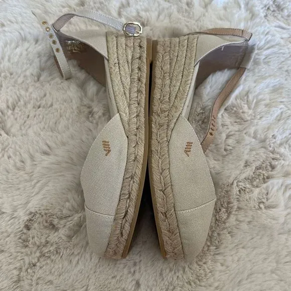 Viscata Formiga Canvas Wedges Beige Size 8US/ 39EU