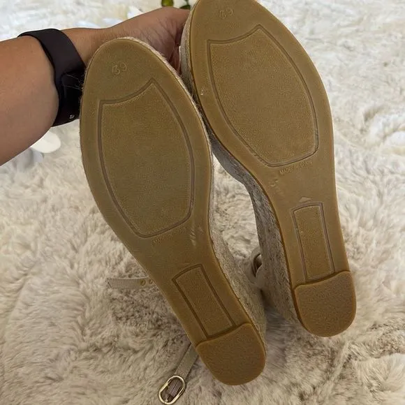 Viscata Formiga Canvas Wedges Beige Size 8US/ 39EU