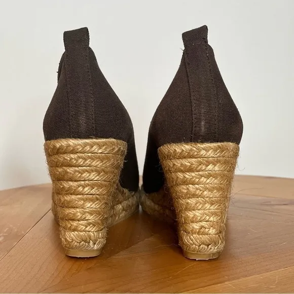 VISCATA Marquesa Canvas Wedge Pumps Size 41 / 10