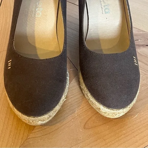 VISCATA Marquesa Canvas Wedge Pumps Size 41 / 10