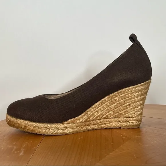 VISCATA Marquesa Canvas Wedge Pumps Size 41 / 10