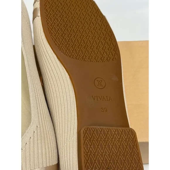 VIVAIA Comfortable Everyday Shoes Beige Ballet Flats size EU/39 US/8