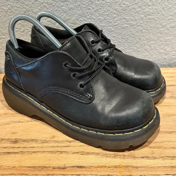 VTG Doc Dr. Martens Chanda Oxford Women's US 8 Platform Chunky Black GC09J EUC