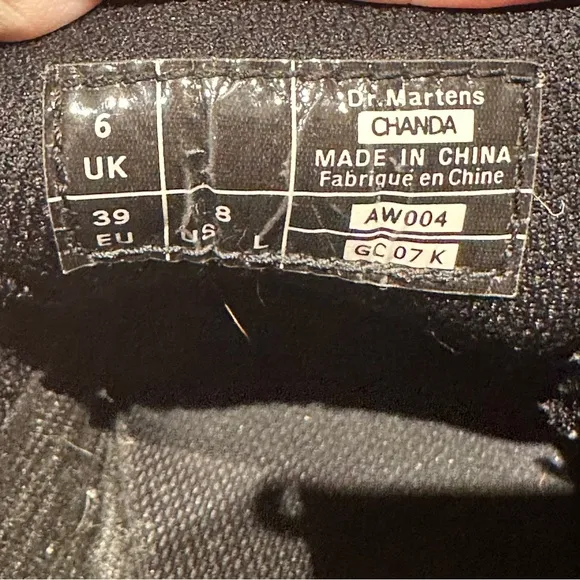 VTG Doc Dr. Martens Chanda Oxford Women's US 8 Platform Chunky Black GC09J EUC