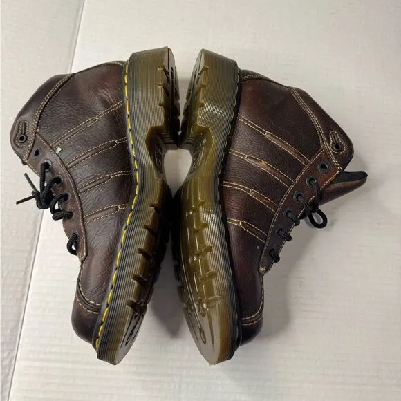 VTG Dr. Martens 9763 Brown Ankle Boots Chunky 7 Eye men’s size 8 Women’s size 10