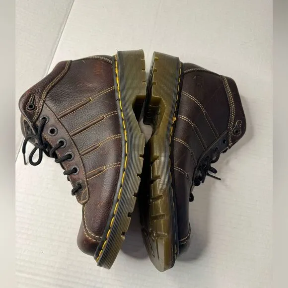 VTG Dr. Martens 9763 Brown Ankle Boots Chunky 7 Eye men’s size 8 Women’s size 10