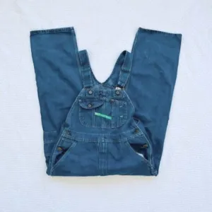 VTG KEY Bib Imperial Denim Jean Overall Men's Size 34 x 30 Blue