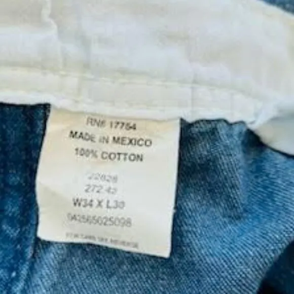VTG KEY Bib Imperial Denim Jean Overall Men's Size 34 x 30 Blue