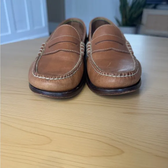 Vtg Men's Polo Ralph Lauren Rancourt Edric Tan Leather Penny Loafers size 8
