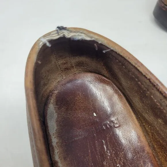 VTG Polo Ralph Lauren Penny Loafers Shoes Mens 10D Brown Leather Preppy Academia