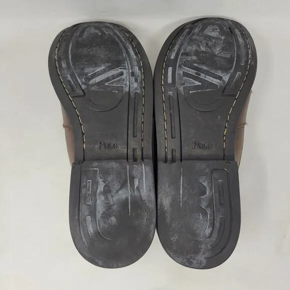 VTG Polo Ralph Lauren Penny Loafers Shoes Mens 10D Brown Leather Preppy Academia