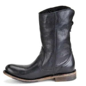 Walk Over Vintage Leather Pull Mid Calf Moto Boots