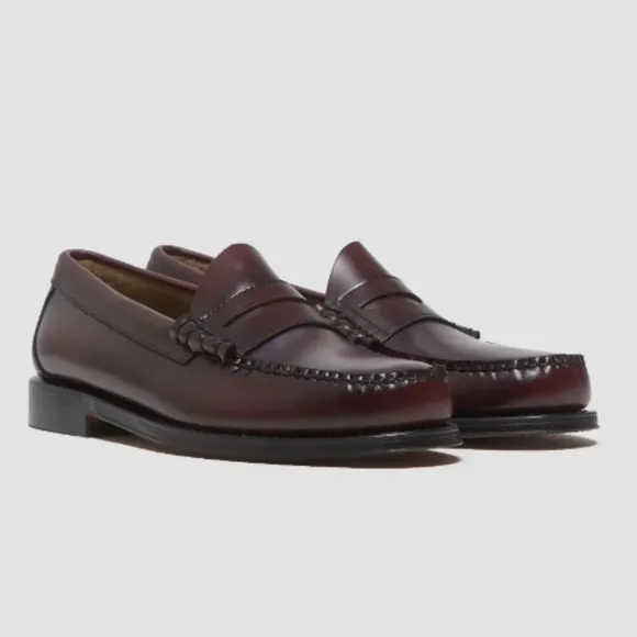 Weejuns (Size 9) Men's Dark Mahogany Leather Slip-on Preppy Penny Loafers