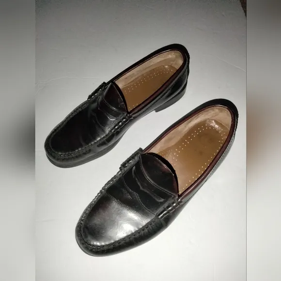Weejuns (Size 9) Men's Dark Mahogany Leather Slip-on Preppy Penny Loafers
