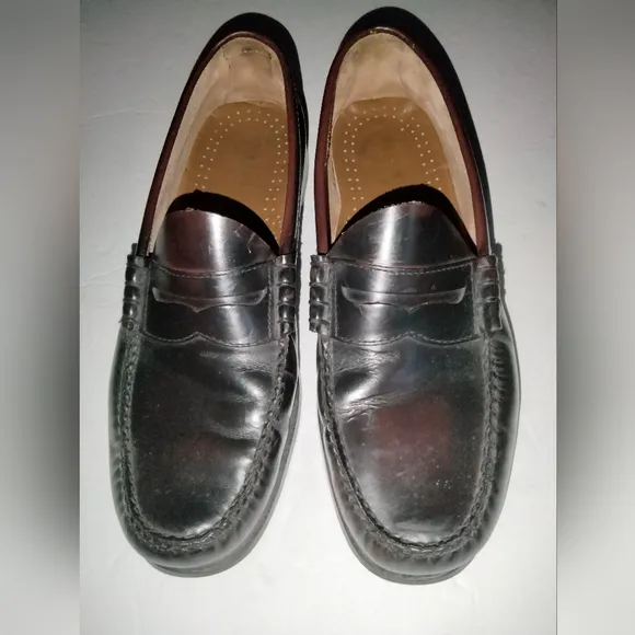 Weejuns (Size 9) Men's Dark Mahogany Leather Slip-on Preppy Penny Loafers