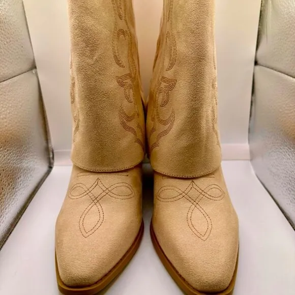 Western cowgirl mid calf boots