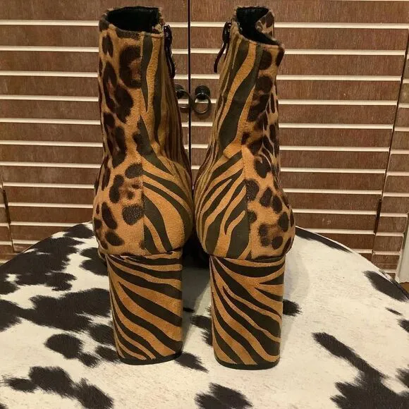 Wild Style Animal Print Ankle Boots