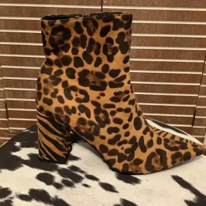 Wild Style Animal Print Ankle Boots