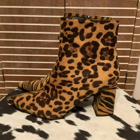Wild Style Animal Print Ankle Boots