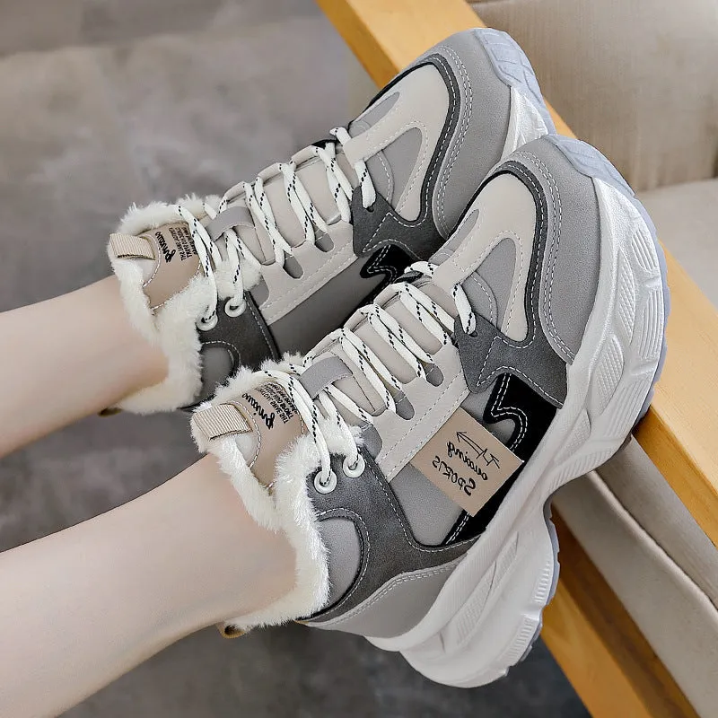 Winter Thermal Fleece-lined Sneakers
