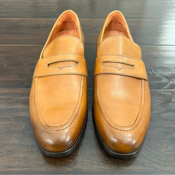 Wolf &amp; Shepherd Mens leather penny loafers size 8 made in Portugal 🇵🇹