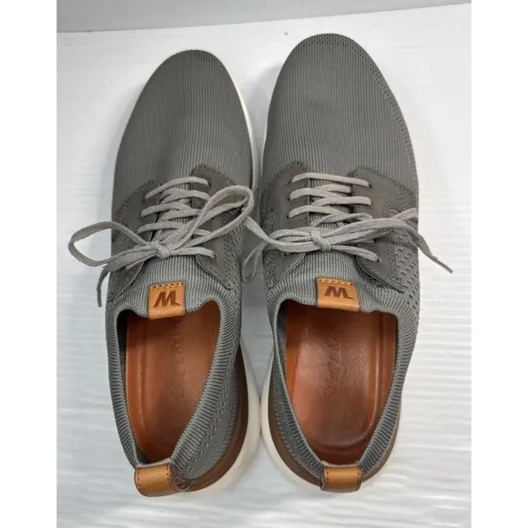 Wolf &amp; Shepherd Men’s Swiftknit Derby Knit Dress Shoes Gray White Size 9