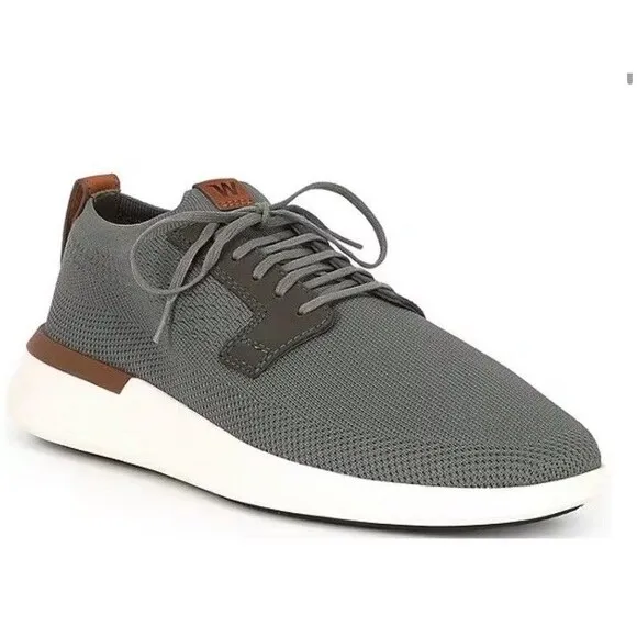 Wolf &amp; Shepherd Men’s Swiftknit Derby Knit Dress Shoes Gray White Size 9
