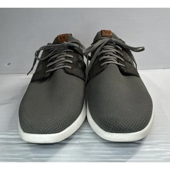 Wolf &amp; Shepherd Men’s Swiftknit Derby Knit Dress Shoes Gray White Size 9