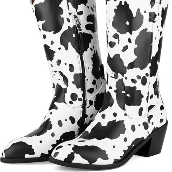 Women mid calf cowboy boots