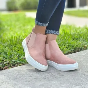 Women's Chelsea Shoes Slip On Canvas‎ High Top Sneakers