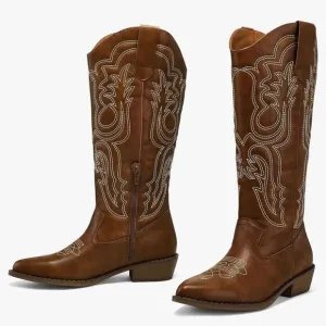 Women's Cowboy Boots Mid Calf Cowgirl Boots