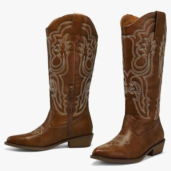 Women's Cowboy Boots Mid Calf Cowgirl Boots